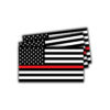 American flag black and white sticker red line main by DFW Stickers