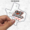 Custom Texas Die Cut Vinyl Stickers