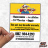 HVAC Service Stickers by DFW Stickers