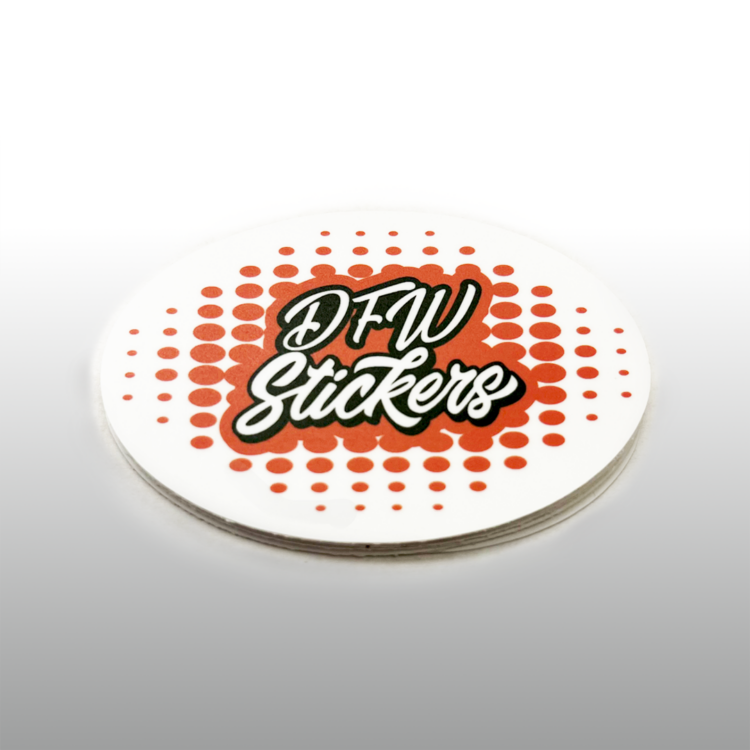 Custom Oval Stickers by DFW Stickers